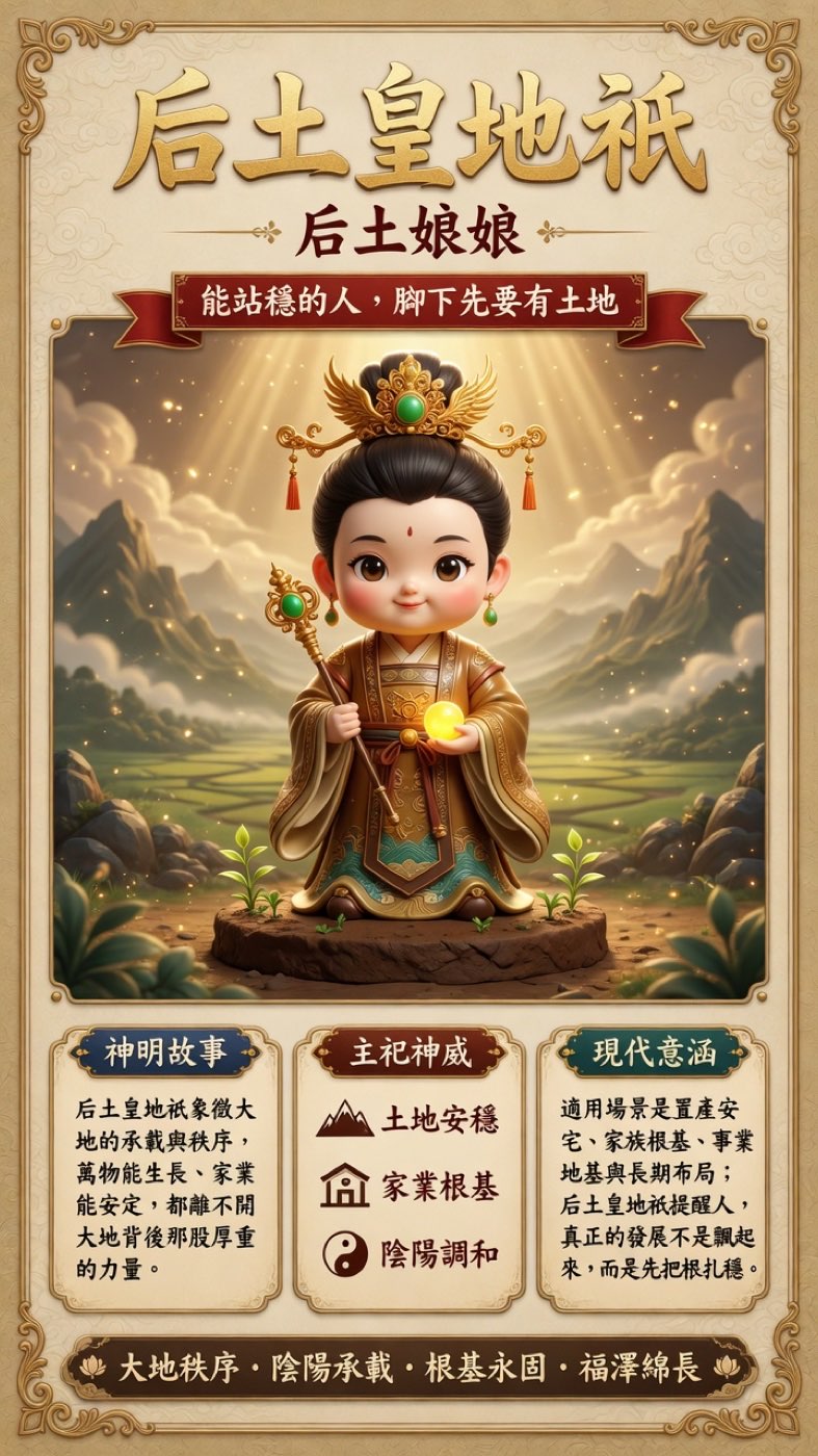 后土皇地祇繁體中文簡介牌卡