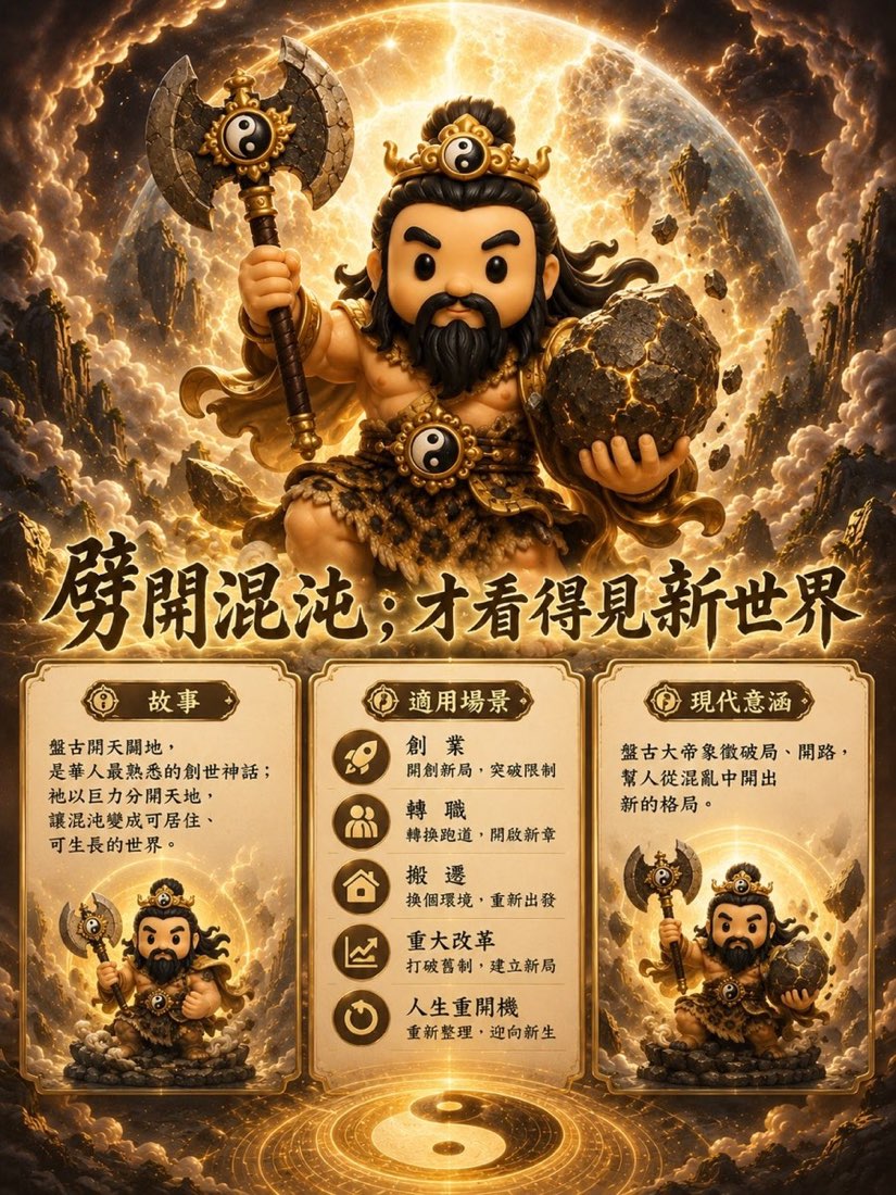 盤古大帝繁體中文簡介牌卡