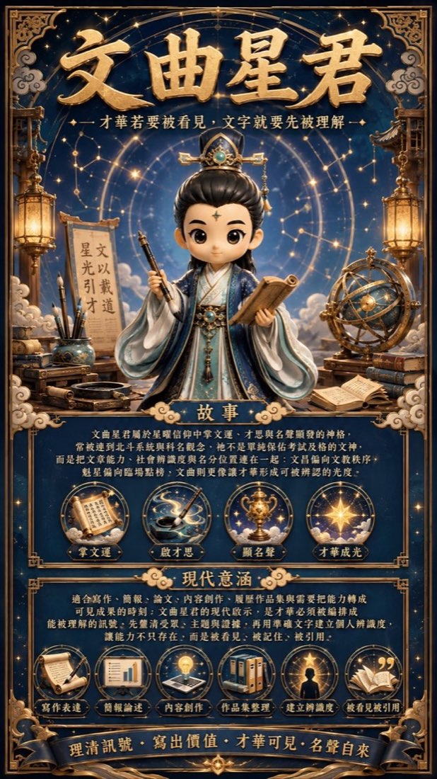 文曲星君繁體中文簡介牌卡